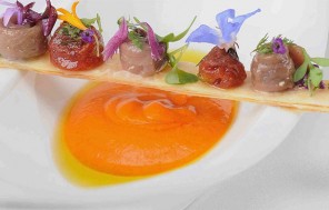 Salmorejo de pimientos asados